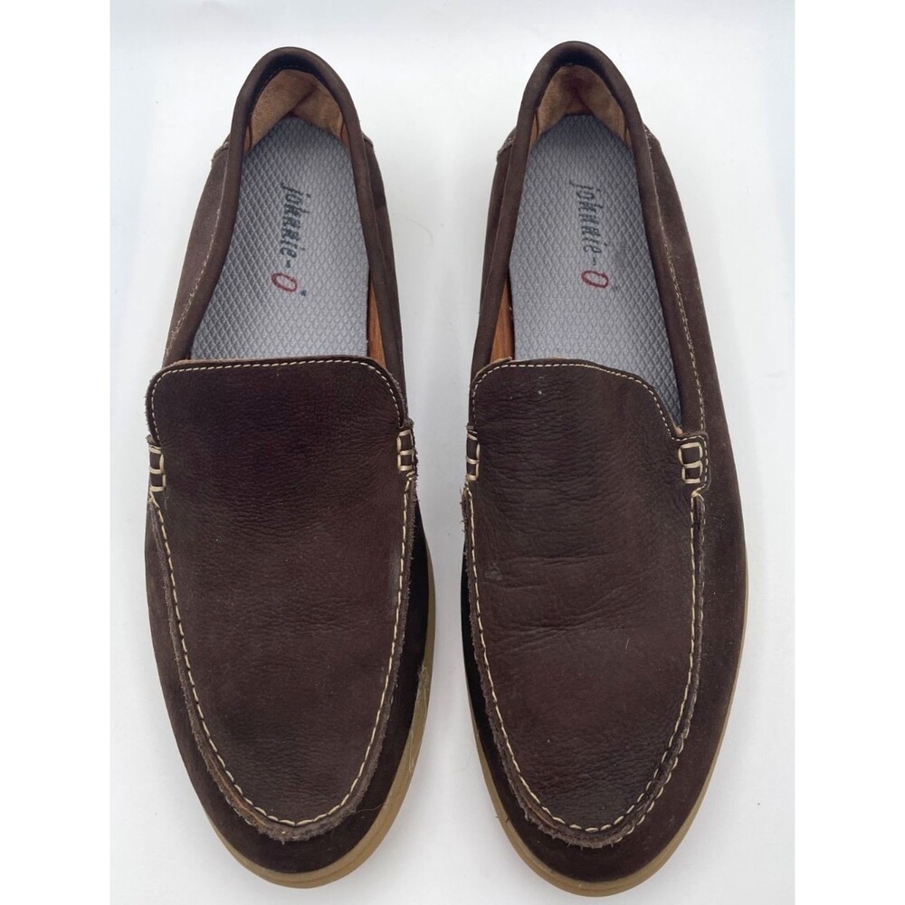 Johnnie-O Malibu Slip On Driving Brown Leather Moccasins M29719 Mens Size 9